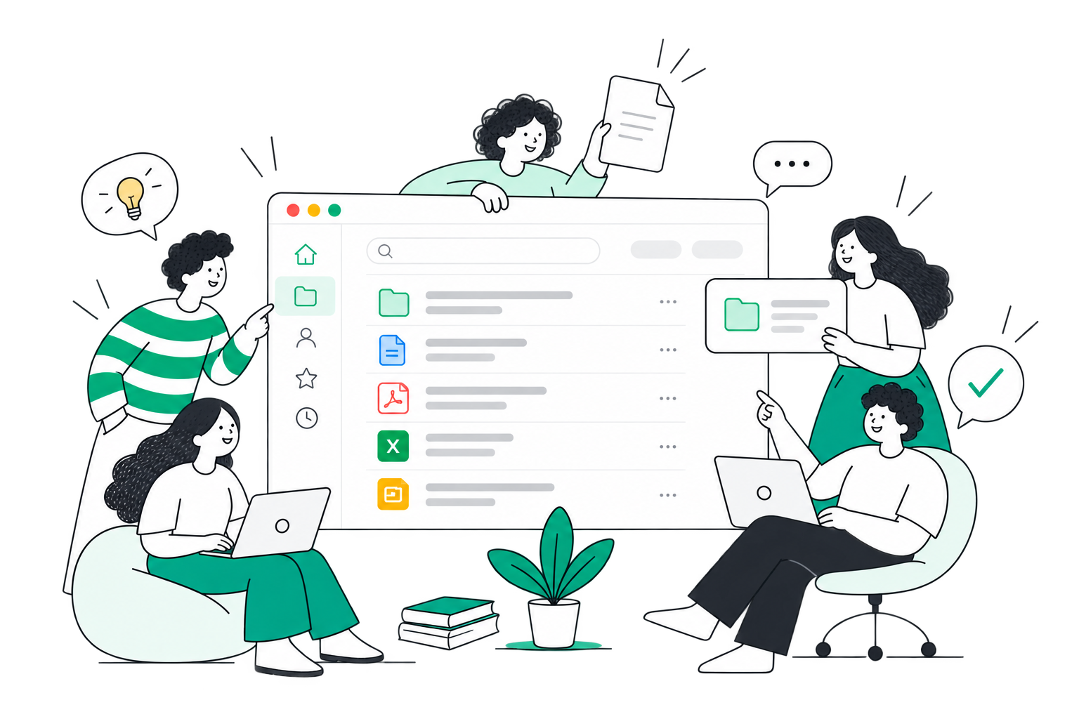 Collaborative file management dashboard