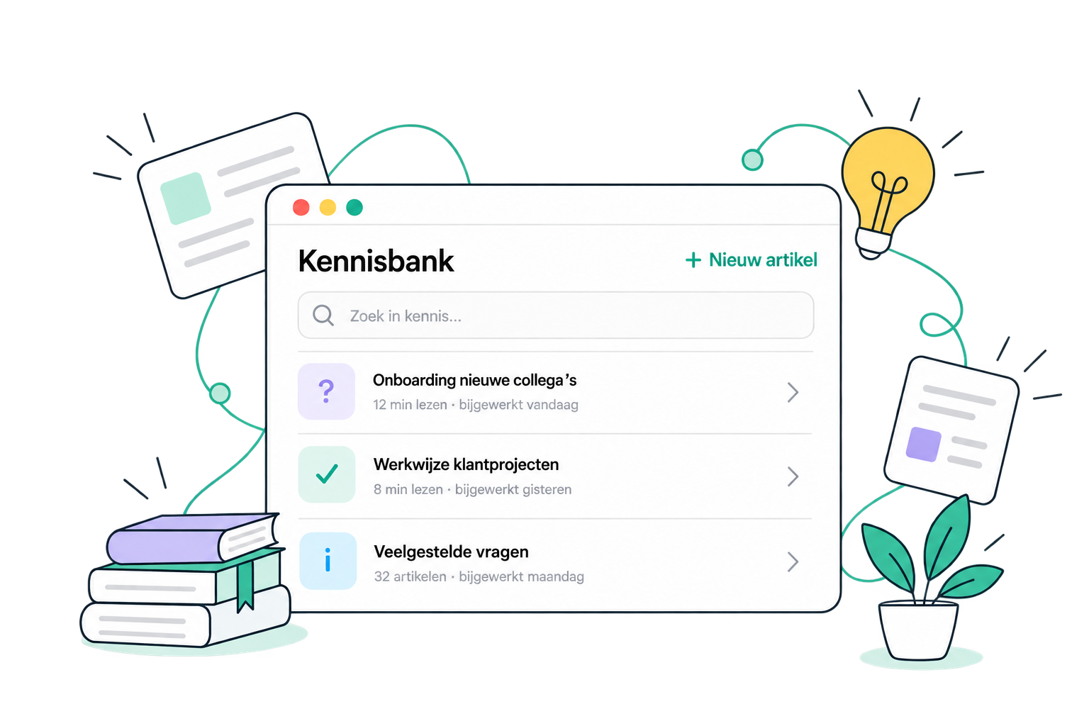 Collega's vieren samen een succes