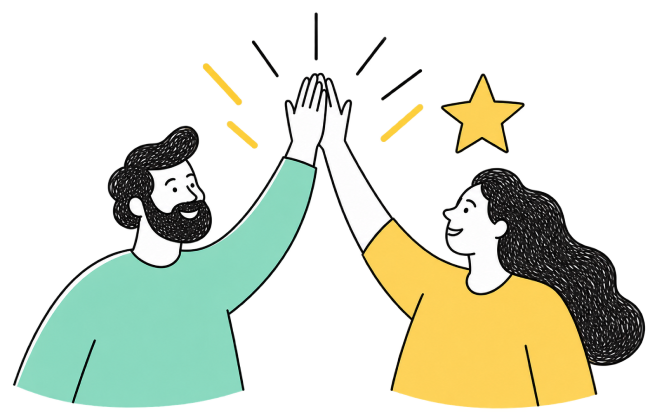 Collega die het team verwelkomt